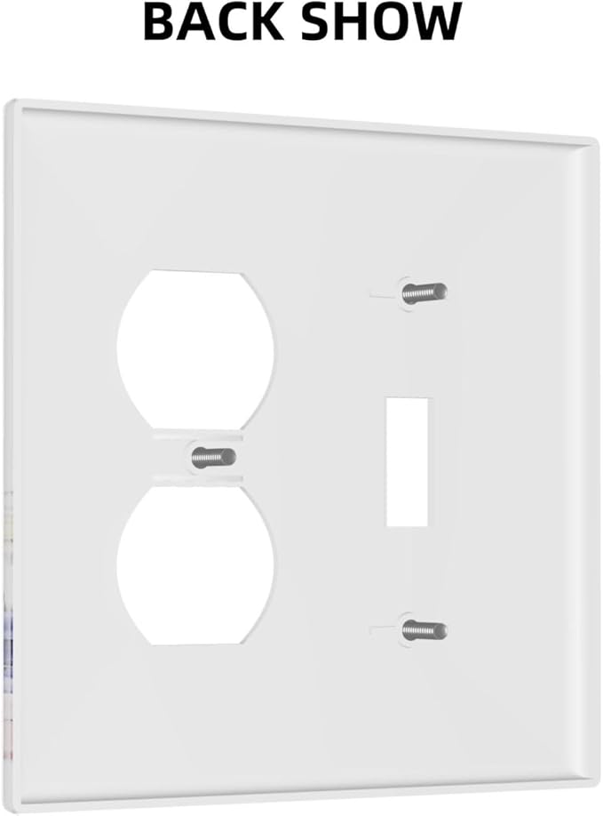 Wallplates Purple Floral Lilac Watercolor Flower Leaves Butterfly Wildflower 1 Toggle 1 Duplex Switch Plate Electrical GFCI Faceplate Decorative Light Switch Covers for Bedroom Home Decor