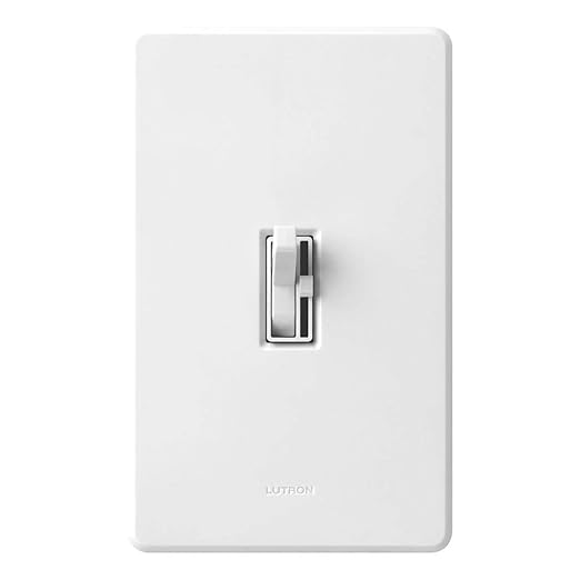 Lutron Ariadni/Toggler LED+ Dimmer Light Switch for Dimmable LED, Halogen and Incandescent Dimmer Switch, 150W, Single-Pole/3-Way, AYCL-153P-WH, White