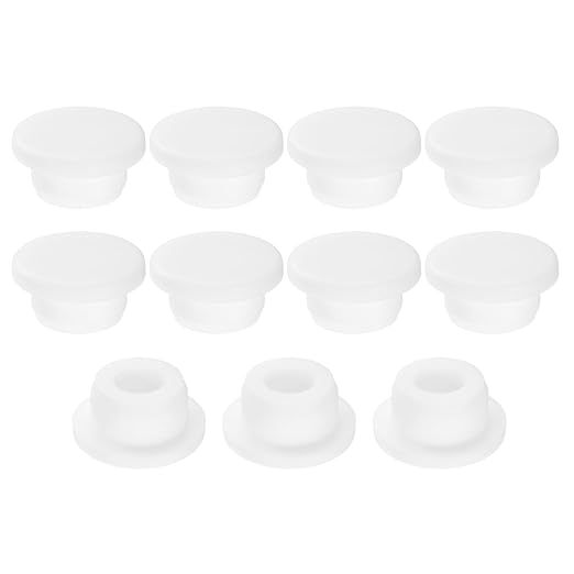 uxcell 11Pcs Silicone Hole Plug, Waterproof Round Rubber Stoppers Bottle Seal Plugs Tube Pipe End Caps for 20mm/0.79" Hole for Bathtub Bottle, White