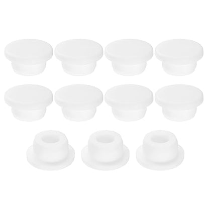 uxcell 11Pcs Silicone Hole Plug, Waterproof Round Rubber Stoppers Bottle Seal Plugs Tube Pipe End Caps for 21mm/0.83" Hole for Bathtub Bottle, White