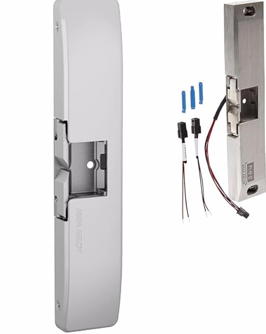 bus HES 9600 Electric Strike Surface Mounted Body for Rim Exit Devices, Satin Stainless Steel Finish, Model: 9600-630