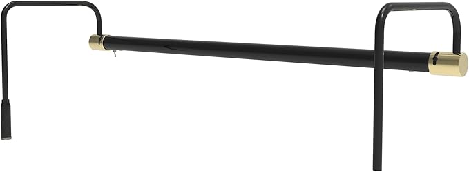 Cocoweb 21 Inch Tru-Slim Black and Brass Picture Light - LED, 2700K, Adjustable Arm, Plug-in, Toggle Switch, Sleek and Compact Design