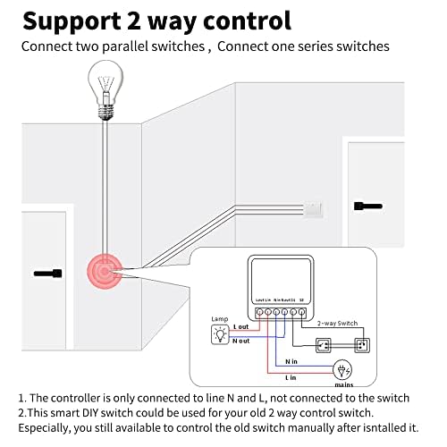 ZigBee3.0 Smart Switch Mini Relay Switch, ZigBee Smart Light Switch Need Zigbee Hub Work with Tuya Smart Life APP Smart Button Scene Remote for Tuya Smart Home Devices (2)