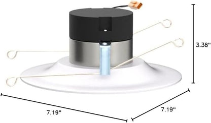 Halo 5 inch and 6 inch Integrated LED Recessed Retrofit Downlight Trim, 90 CRI, Title 20 Compliant, 3000K Soft White Recessed Light