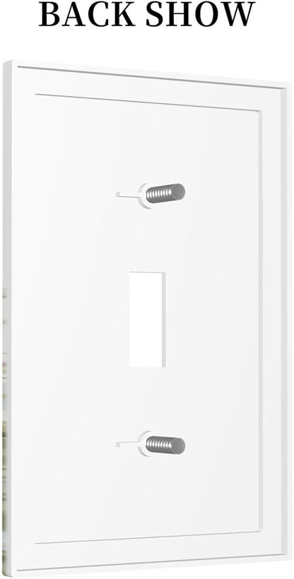 Colorful Wildflowers Daisy Plant Butterfly Floral Decorative Light Switch Cover 1 Gang Single Toggle Device Electrical Faceplate Switchplates Decorator Outlet Wall Plate for Bed Room Living Room Decor