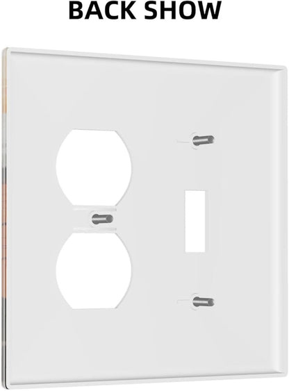 Sun Forest Deer Snow Mountain River Wallplates 1 Toggle 1 Duplex Switch Plate Electrical Gfci Faceplate Decorative Light Switch Covers For Bed Room Living Room Decor