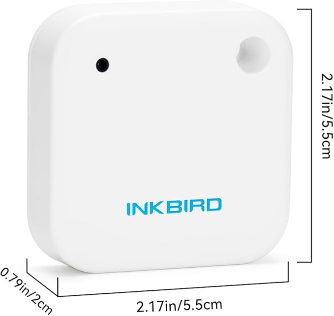 Inkbird Wireless Thermometer Humidity and Temperature Monitor, IBS-TH2 Freezer Thermometer Bluetooth Temperature Sensor Smart, with APP for Android and iOS (Temperature and Humidity Sensor)
