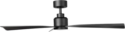 Clean Indoor/Outdoor 3-Blade Smart Compatible Ceiling Fan 52in Matte Black with 3000K LED Light Kit and Remote Control with Wall Cradle. Works with iOS/Android, Alexa, and Google Assistant.