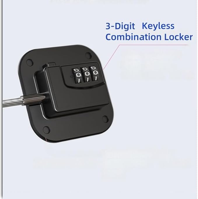 3 Digit Keyless Combination Locker Lock for Refrigerator, Cabinets, Drawers, Toilets, Wndows, Locker for Kids Safety, Easy Install, Black