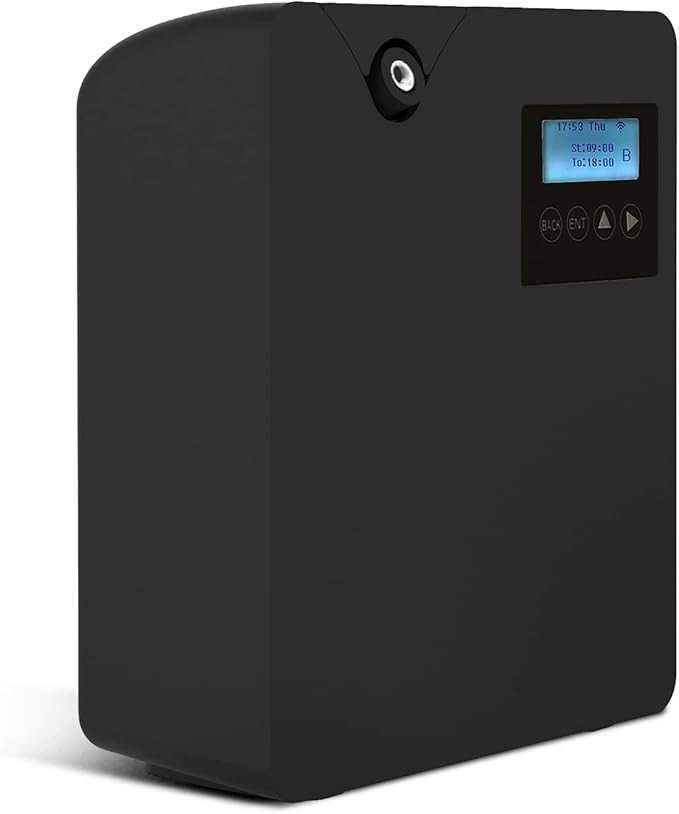 Smart Scent Air Machine for Home, Bluetooth & WiFi Hotel Scent Diffuser with Cold Air Tech, 300ML Waterless Essential Oil HVAC Scent Diffuser for Large Room, Office, Spa(Black)