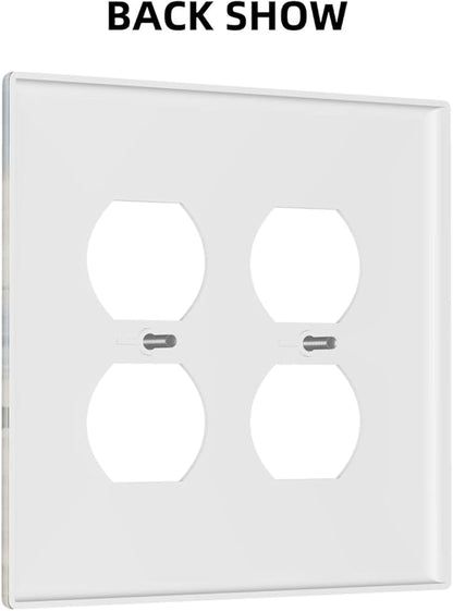 Decorative Outlet Covers Seascape Painting with Lighthouse Boats 2 Gang Wall Plate Double Duplex Receptacle Light Switch Covers Switch Plate Cover for Bedroom Home Decor