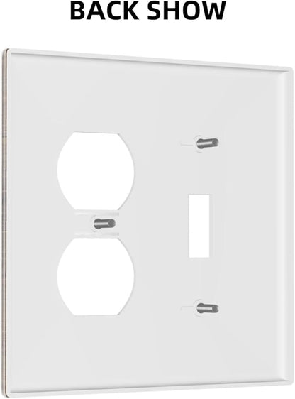 Cool Brown Wood Style Vintage Rustic Print Wallplates 1 Toggle 1 Duplex Switch Plate Electrical GFCI Faceplate Decorative Light Switch Covers for Farmhouse Home Decor