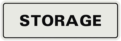 Standard STORAGE Door/Wall Sign - Lt Gray - Small (10 Pack)