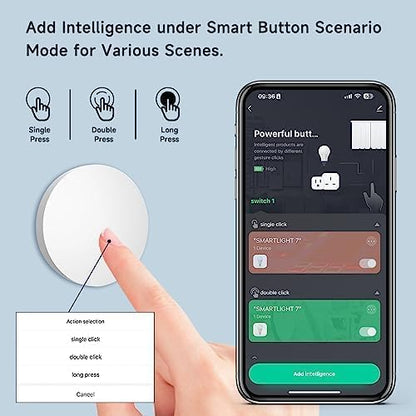 ZigBee3.0 Smart Remote Button Tuya Scene Remote, Need Zigbee Hub, Smart Switch ZigBee Remote Work with Tuya Smart Life APP (2)