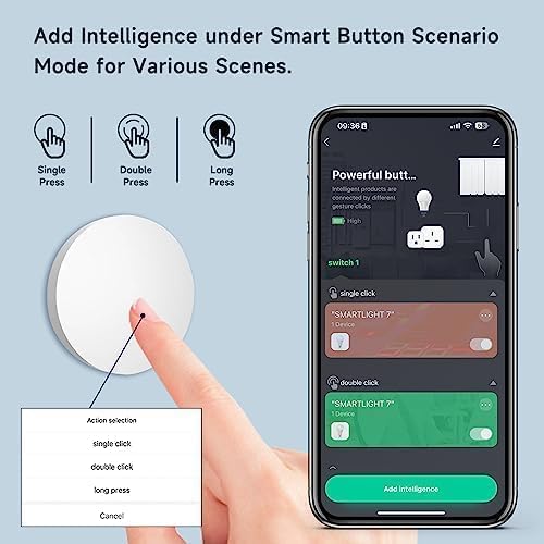 ZigBee3.0 Smart Remote Button Tuya Scene Remote, Need Zigbee Hub, Smart Switch ZigBee Remote Work with Tuya Smart Life APP (3)