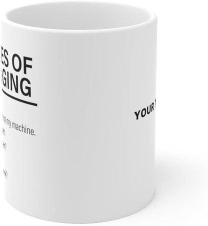 Panvola Personalized Stages Of Debugging Customized Computer Programmer IT Coder Programming Student Teacher Ceramic Coffee Mug 11oz