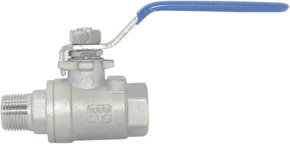 DAN SPEED 3/8 Inch Male x Female NPT Ball Valve S304 Stainless Steel,Full Port Heavy Duty for Water, Oil, and Gas,1000WOG (3/8 inch)