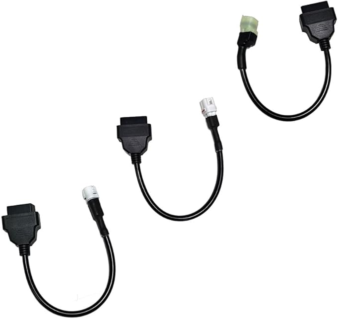 OBD2 Adapter Cable Fits for Yamaha Kline ATVs Honda and More Motorcycles, 3/4Pin to 16Pin OBD2 Diagnostic Adapter Cable Works with All OBDII Scanner