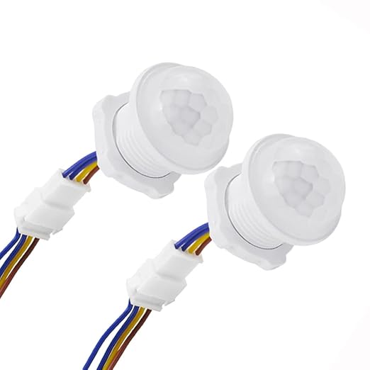 2Pack Motion Sensor Light Switch 100-240V 40W PIR Human Body Activated LED Sensors Home Smart Infrared Induction Detector Mini Wall Light Switch