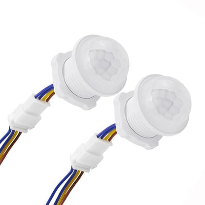 2Pack Motion Sensor Light Switch 100-240V 40W PIR Human Body Activated LED Sensors Home Smart Infrared Induction Detector Mini Wall Light Switch