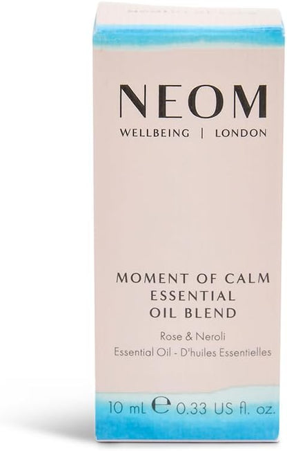 NEOM- Moment of Calm Essential Oil Blend, 10ml | Wild Rose & Neroli | Scent to Calm & Relax | 100% Natural Fragrance