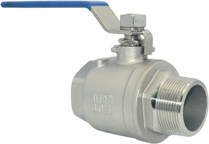 DAN SPEED 1-1/2 Inch Male x Female NPT Ball Valve S304 Stainless Steel,Full Port Heavy Duty for Water, Oil, and Gas,1000WOG (1-1/2 inch)