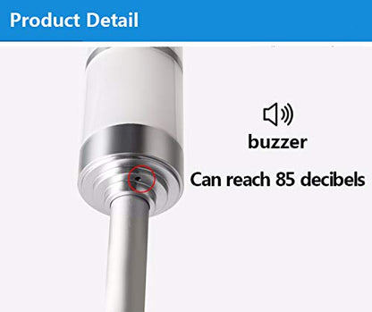 Led Warning Lamp Aluminum Led 3 Color Indicator Light 3W 24V Workshop Machine Signal Buzzer Stack Tower Light Alarm (24V)