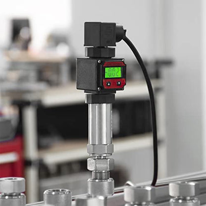 LEFOO Digital Pressure Transmitter 4-20mA Pressure Sensor Transducer with LCD Digital Display (Power Supply: 12-30VDC, Pressure Range: 0-435PSI)