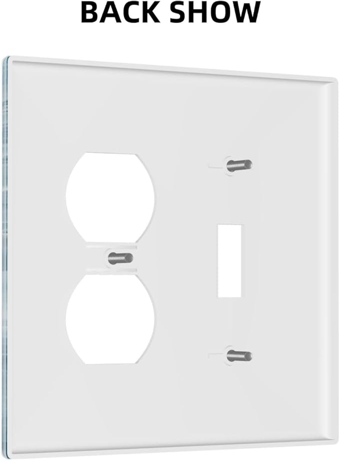 Decorative Outlet Covers Abstract Watercolor Blue Marble Texture 2 Gang Light Switch Cover Plate Single Toggle Duplex Wall Plates for Electrical Outlets Switch Plate Covers for Home Decor