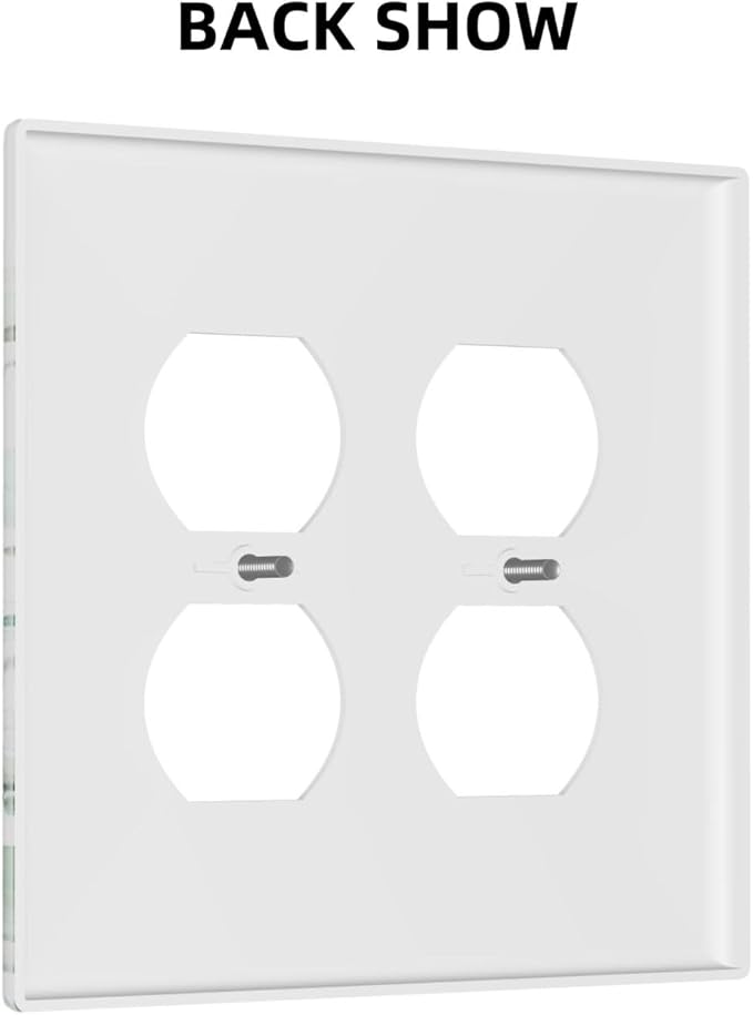 Boho Green Eucalyptus Leaf Floral Plants Flowers Outlet Covers 2 Gang Double Duplex Decorative Light Switch Covers Electrical Wallplates Socket Faceplate for Bed Room Living Room Decor