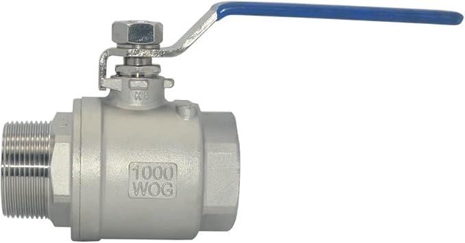 DAN SPEED 1-1/2 Inch Male x Female NPT Ball Valve S304 Stainless Steel,Full Port Heavy Duty for Water, Oil, and Gas,1000WOG (1-1/2 inch)