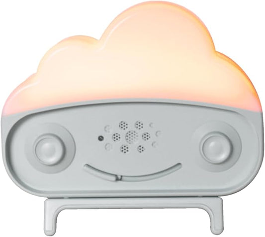 Happiest Baby SNOObie Smart White Noise Machine - Portable Baby Sound Machine with Night Light - 12 Soothing Sounds for Sleep Training, Grey