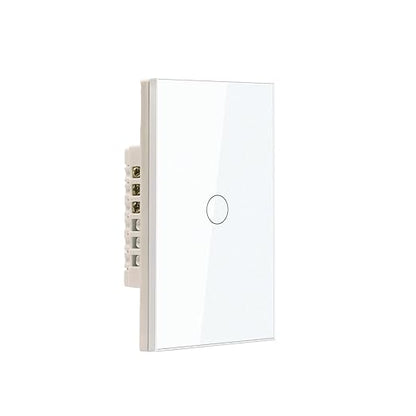 Smart Light Switch 20A 118X72X34MM Need Neutral Wire,2.4GHz Wi-Fi Touch Switch,Work with Smart Life/Tuya App, Compatible with Alexa and Google Home, White 1 Gang