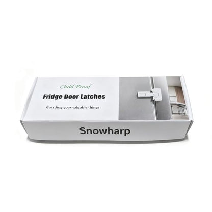 Child Proof Refrigerator Door Lock, Baby Safety Fridge Door Latches, One Handed Operation, No Tools Need or Drill (White1)