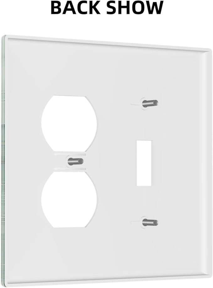 Wallplates Simple Green Marble 1 Toggle 1 Duplex Switch Plate Electrical GFCI Faceplate Decorative Light Switch Covers for living Room Office Decor