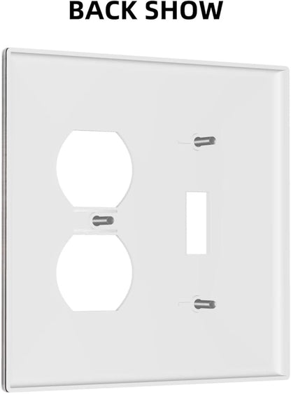 Decorative Outlet Covers Vintage Brown Farmhouse Barn Door 2 Gang Light Switch Cover Plate Single Toggle Duplex Wall Plates for Electrical Outlets Switch Plate Covers for Bedroom Home Decor