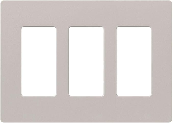Lutron Claro 3 Gang Decorator/Rocker Wallplate, Satin, Taupe (1-Pack) | SC-3-TP