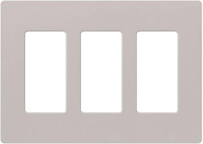 Lutron Claro 3 Gang Decorator/Rocker Wallplate, Satin, Taupe (1-Pack) | SC-3-TP