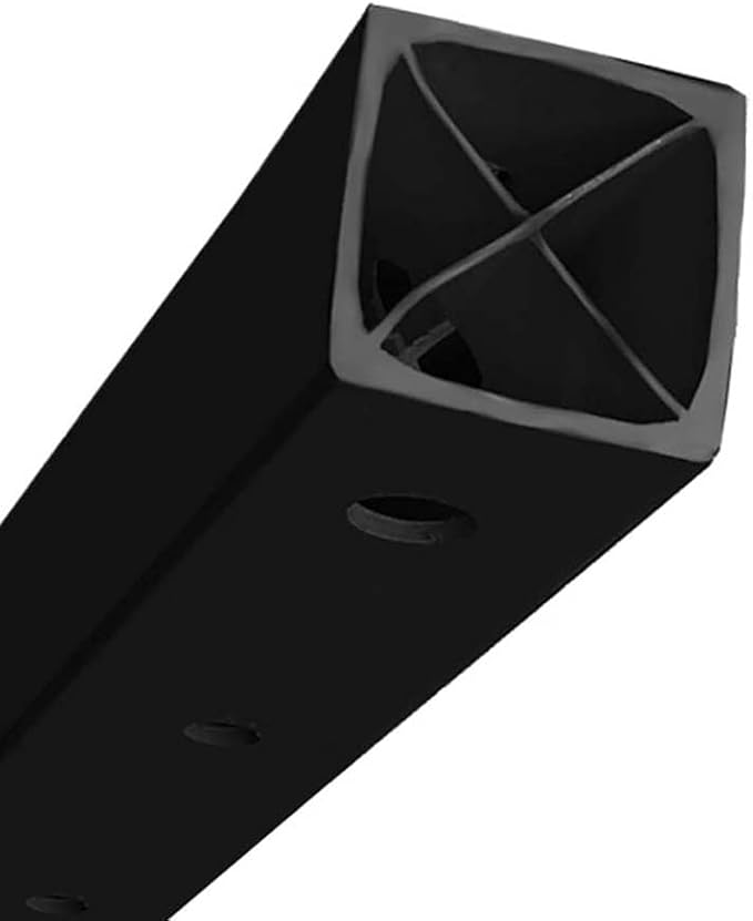 Plasticade Recycled Rubber Base Portable Sign Stand System, 60 lbs with 72" Power Post Plastic Signpost for Parking Lots, Sidewalks, and Traffic, Durable and Resistant to Weathering, Black