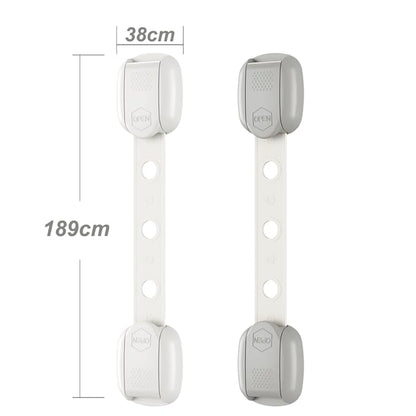 Child Safety Strap Locks (10 Pack) Baby Locks for Cabinets and Drawers, Toilet, Fridge & More. Adhesive Pads. Easy Installation, No Drilling Required, White/Gray (Gray, 10 pcs (Pack of 1))