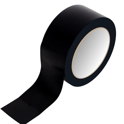 GTSE 2 inch x 108 ft Black PVC Vinyl Floor Tape, 24 Rolls, Safety Marking Tape, 6 mil Thick, Suitable for Dance Floors, Gyms, Warehouses, Sports Facilities