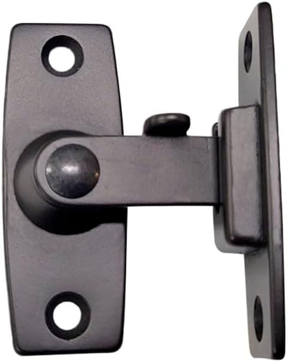QCAA 2.5" Heavy Forged Solid Brass Door Latch, 90 Degree Right Angle Door Latch Buckle for Doors & Windows, US10B ORB Oil-Rubbed Bronze, 1 Pack, Made in Taiwan