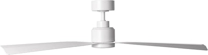 Clean Indoor/Outdoor 3-Blade Smart Compatible Ceiling Fan 52in Matte White with Remote Control and Wall Cradle. Works with iOS/Android, Alexa, Google Assistant, Samsung SmartThings, and Ecobee.