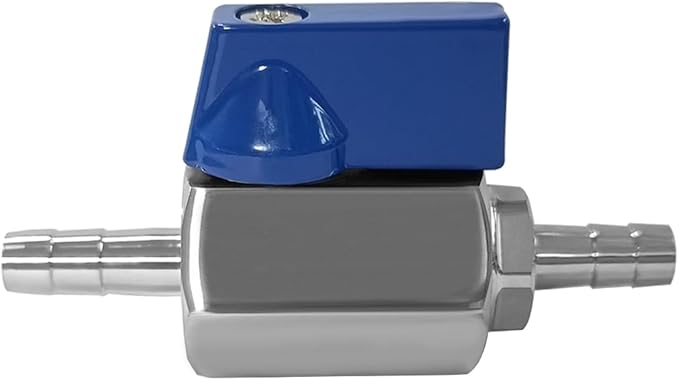 Beduan 2PCS 1/4” Hose ID Barb Ball Valve 304 Stainless Steel Mini Shut Off Valve for Water Gas Fuel Drip Irrigation and Aquariums