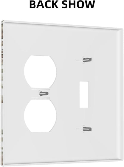 Wallplates Vintage Warm Color Orange Flowers And Leaves 1 Toggle 1 Duplex Switch Plate Electrical GFCI Faceplate Decorative Light Switch Covers for Bedroom living Room Decor