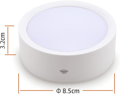 Locker Light Magnetic Under Cabinet Lighting with Remote, Rechargeable Tap Light Dimmable Battery Operated Wireless Shelf Lights, Color Changing Puck Lights for Kitchen Toillet Bedroom White