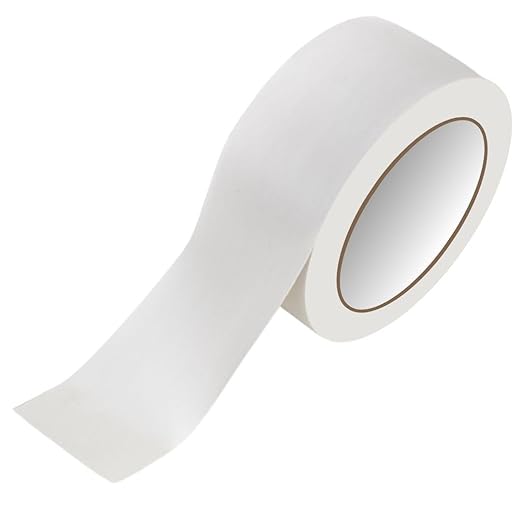 GTSE 2 inch x 108 ft White PVC Vinyl Floor Tape, 48 Rolls, Safety Marking Tape, 6 mil Thick, Suitable for Dance Floors, Gyms, Warehouses, Sports Facilities