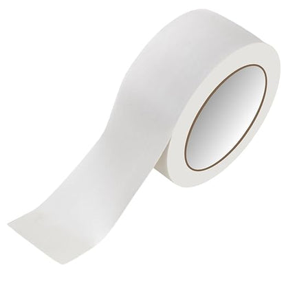 GTSE 2 inch x 108 ft White PVC Vinyl Floor Tape, 24 Rolls, Safety Marking Tape, 6 mil Thick, Suitable for Dance Floors, Gyms, Warehouses, Sports Facilities