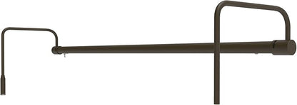 Cocoweb 30 Inch Tru-Slim Mahogany Bronze Picture Light - LED, 2700K, Adjustable Arm, Plug-in, Toggle Switch, Sleek and Compact Design
