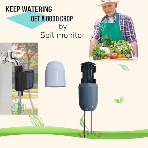 Smart Soil Moisture Sensor, Specially Equipped with Satxtrem WiFi Water Timer Auto Watering (White-Sensor)